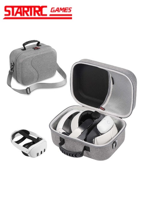 Large Carrying Case for Meta Quest 3, Hard Travel Case Compatible with Kiwi Design/BOBOVR Battery Head Strap and Other Accessories, Hard Case and Soft Lining for Oculus Quest 3
