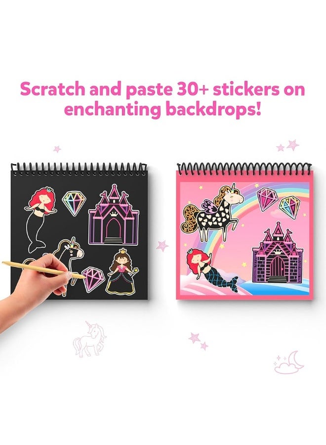 Skillmatics كتاب فن الخدش السحري من سكيلماتكس للأطفال - يونيكورن والأميرات، مجموعات الحرف والإمدادات، نشاط DIY وملصقات، هدايا للأطفال، الفتيات والأولاد من أعمار 3، 4، 5، 6، 7، 8 - Image 5