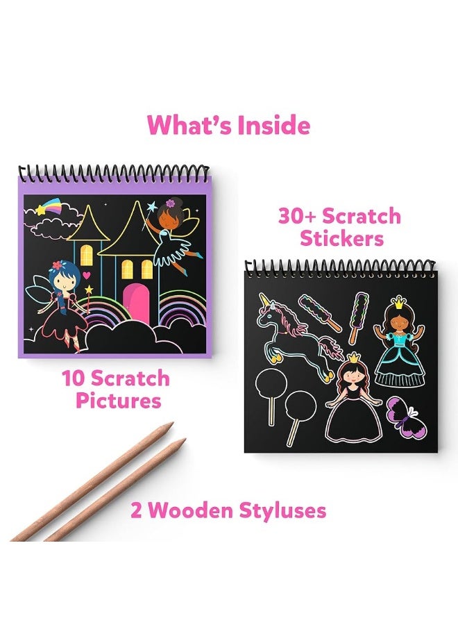 Skillmatics كتاب فن الخدش السحري من سكيلماتكس للأطفال - يونيكورن والأميرات، مجموعات الحرف والإمدادات، نشاط DIY وملصقات، هدايا للأطفال، الفتيات والأولاد من أعمار 3، 4، 5، 6، 7، 8 - Image 4