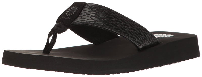 Yellow Box womens Flax Wedge Sandal, Black, 7 US - Image 5