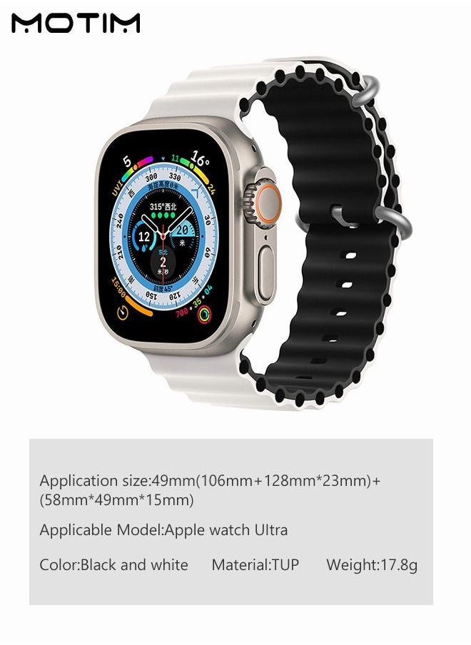 Motim - Soft Silicone Replacement Strap Wrist Band 49mm 45mm 44mm 42mm For Apple Watch Ultra/SE/series 10/9/8/7/6/5/4/3/2/1 - Image 1