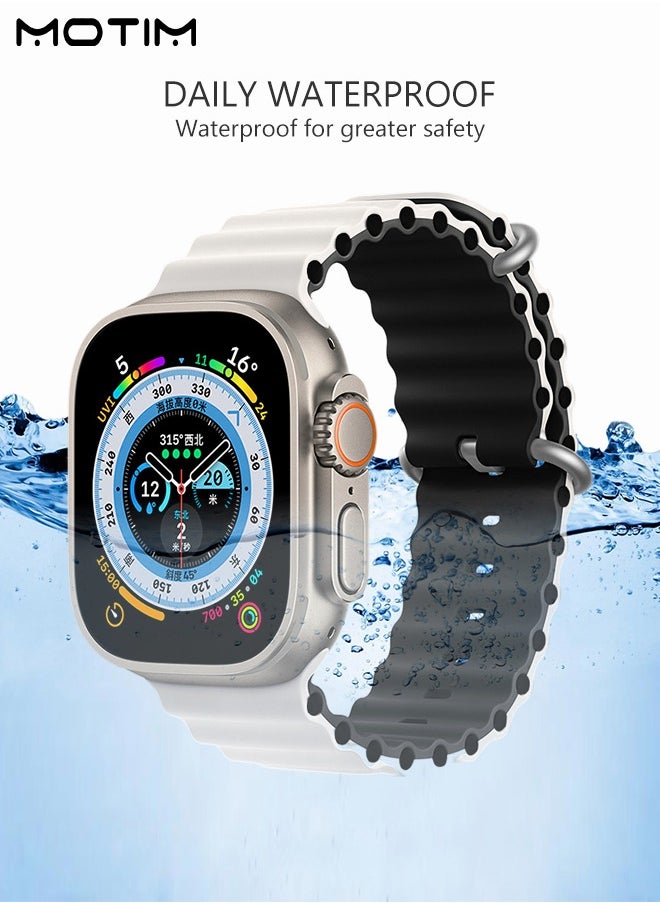 Motim - Soft Silicone Replacement Strap Wrist Band 49mm 45mm 44mm 42mm For Apple Watch Ultra/SE/series 10/9/8/7/6/5/4/3/2/1 - Image 1