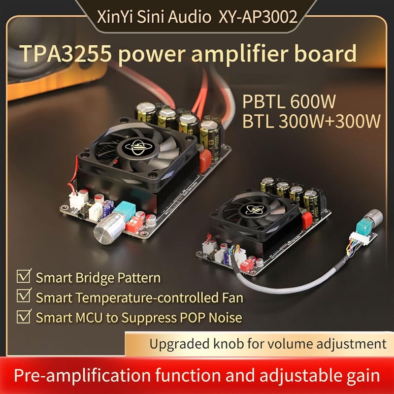 TPA3255 18-51V Power Amplifier Module Single Channel 600W Heat Dissipation Module for Home Theater Board - Image 2