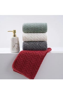 Angmei 4-Piece Bath Towels, Towel Set，100% Combed Cotton 550 GSM Superior Quality, Quick Dry Highly Absorbent Thick Soft Hotel Towles for Bath And Spa Bathroom Towel 35*75cm  - Image 1