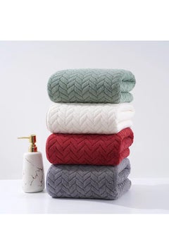 Angmei 4-Piece Bath Towels, Towel Set，100% Combed Cotton 550 GSM Superior Quality, Quick Dry Highly Absorbent Thick Soft Hotel Towles for Bath And Spa Bathroom Towel 35*75cm  - Image 2