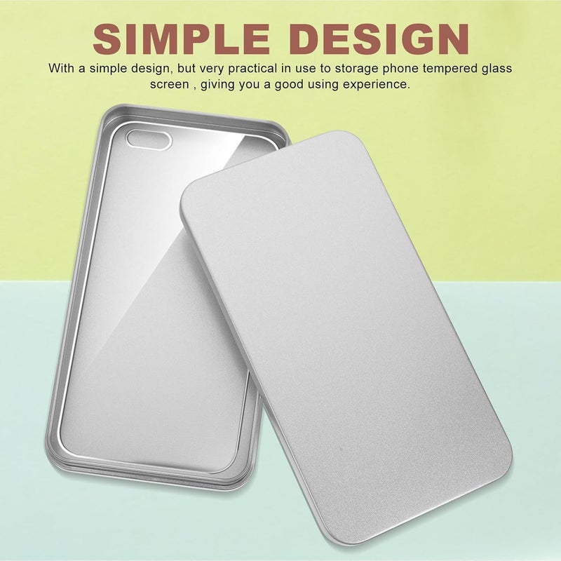 Multi-use well-engineered build ibasenice 4pcs Tempered Glass Screen Protector Storage Box Set, Silver Metal Tin Organizer with Lid, Portable Protective Tinplate Storage Container for Phone Accessories and Small Items Easy clean surface Individual group scene compatible Budget friendly premium quality Easy store & transit build Trendy natural assorted colors Trendy budget practical design All preference matching build Local available supply Cost saving user oriented build Post-order arranged dispatch User feedback upgraded quality Repeated use friendly design Light & heavy use compatible Multi-purpose Easy assemble alternatives Global upgraded practical design Domestic distribution ready Cross part assemble fit Ready order processing In-Kingdom stored commodity Climate adapted upgraded quality Stable domestic stock Trendy versatile build Workday cycle fulfillment - Image 5