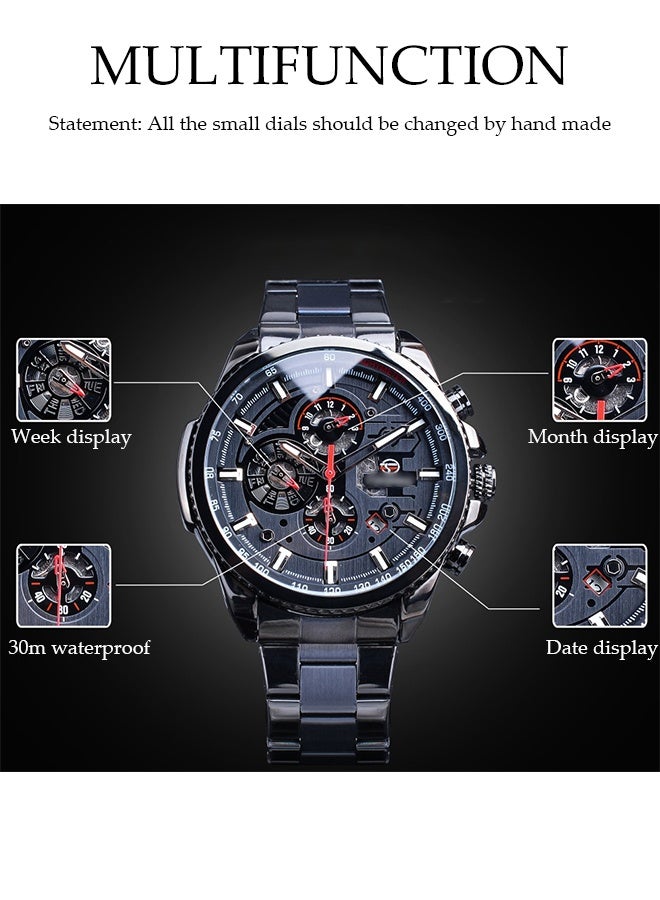 DUNISO Automatic Mechanical Watch,Waterproof Hollow Out Men's Mechanical Wrist Watch，Night Light Design，Scratch Resistant and Wear-Resistant,Suitable for Daily Business Meetings and Gatherings - Image 2