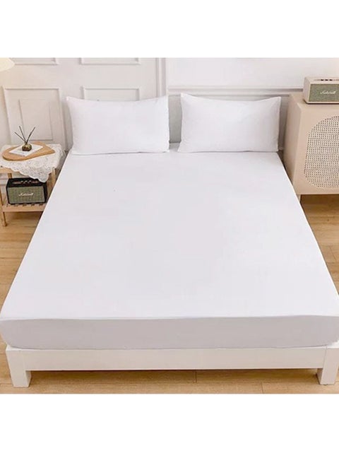 طقم ملاية باستيك 3 قطع، 160*200 سم، وايت
