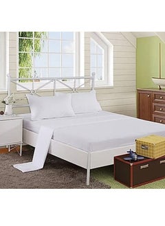 snooze Fitted bed sheet set 3Pcs, 160*200 cm, white  - Image 5