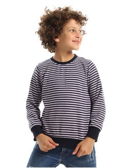 Unisex Striped Round Sweatshirt