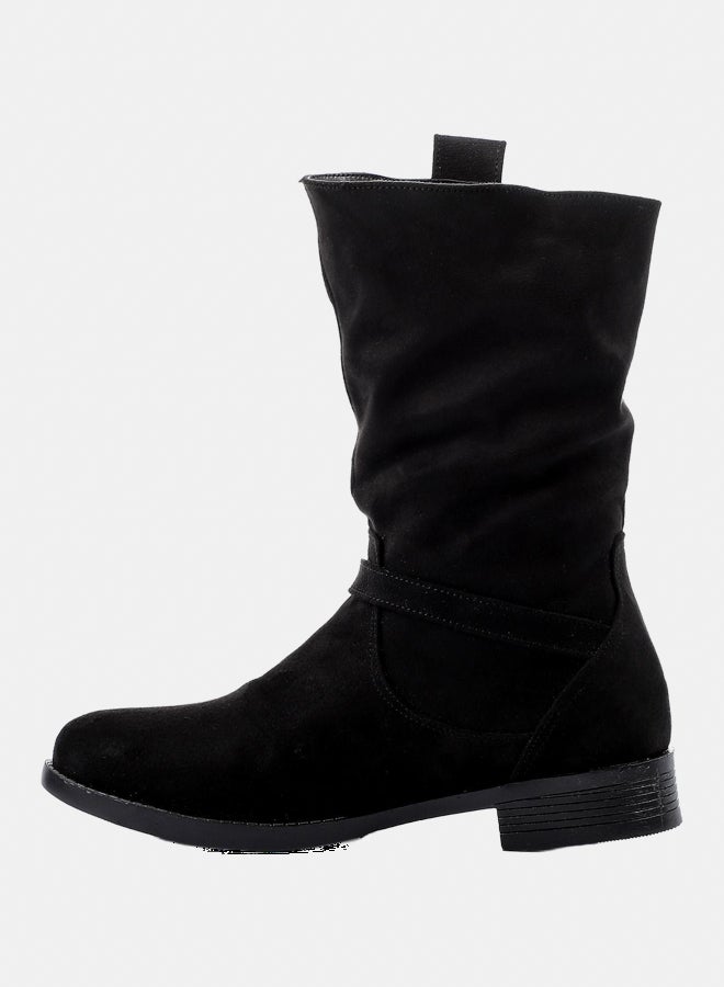 XO Style Leather Boot - Black - Image 4
