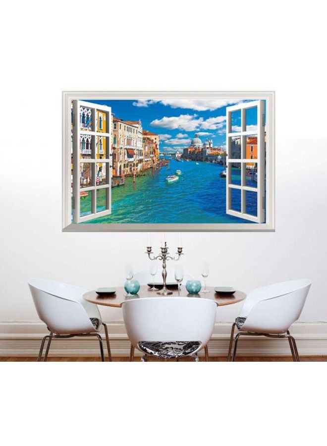 نيبمينينت ملصق جداري تصميم ثلاثي الأبعاد أزرق/أصفر/أبيض 60x90سنتيمتر