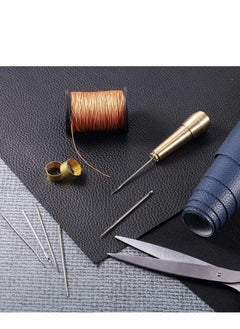 Canvas Leather Sewing Awl Needle with Copper Handle, 50 m Nylon Cord Thread and 2 Pieces Thimble for Handmade Leather Sewing Tools Shoe and Leather Repair, 6 Pieces - pzsku/ZE0674DD415409AA46490Z/45/_/1730270470/a6e05a8e-5c4b-46c5-83be-23d88193df22