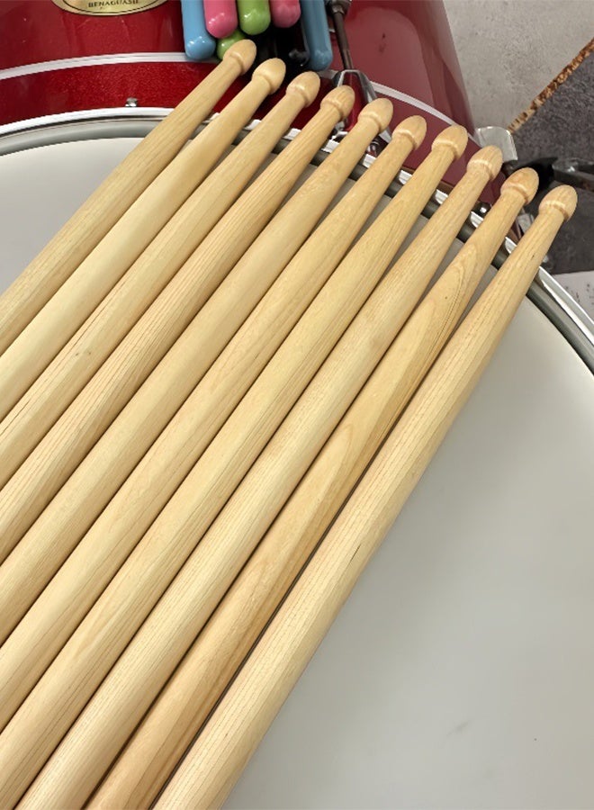 1 زوج من أعواد الطبل والمطارق المصنوعة من خشب الجوز - Image 5