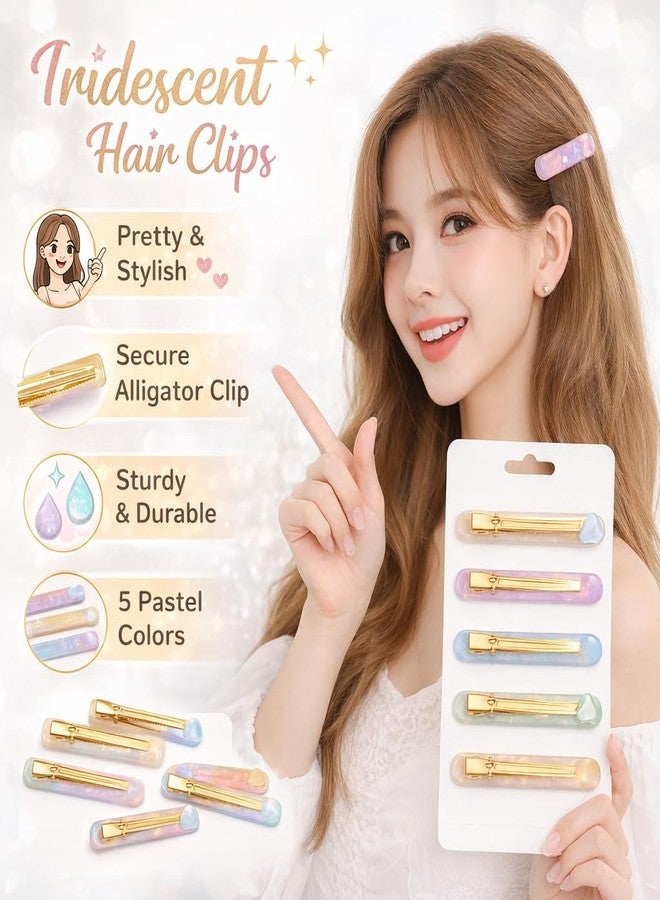 Nibbler Hair Clips for Women (Pack of 6) – Pearl Acrylic Hair Pins with Strong Hold, Stylish Pastel Barrettes for Girls & Women, Multicolor (PACK OF 12) - Image 2