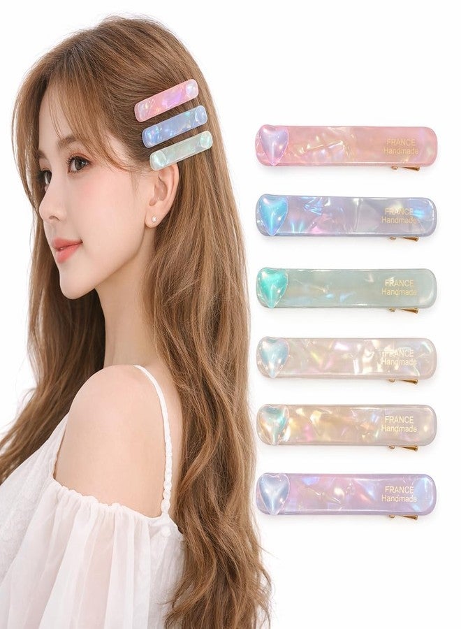 Nibbler Hair Clips for Women (Pack of 6) – Pearl Acrylic Hair Pins with Strong Hold, Stylish Pastel Barrettes for Girls & Women, Multicolor (PACK OF 12) - Image 1