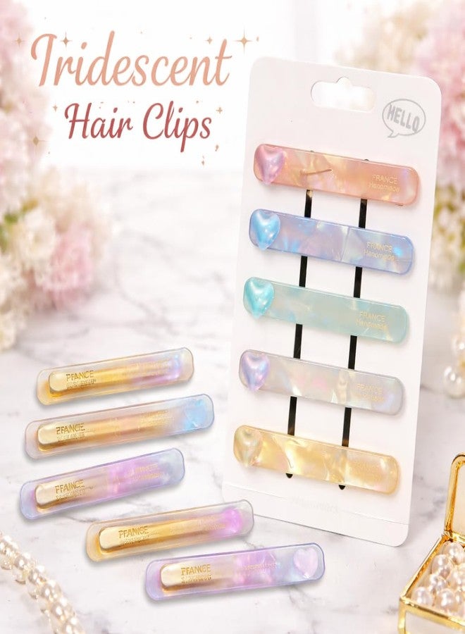 Nibbler Hair Clips for Women (Pack of 6) – Pearl Acrylic Hair Pins with Strong Hold, Stylish Pastel Barrettes for Girls & Women, Multicolor (PACK OF 12) - Image 3
