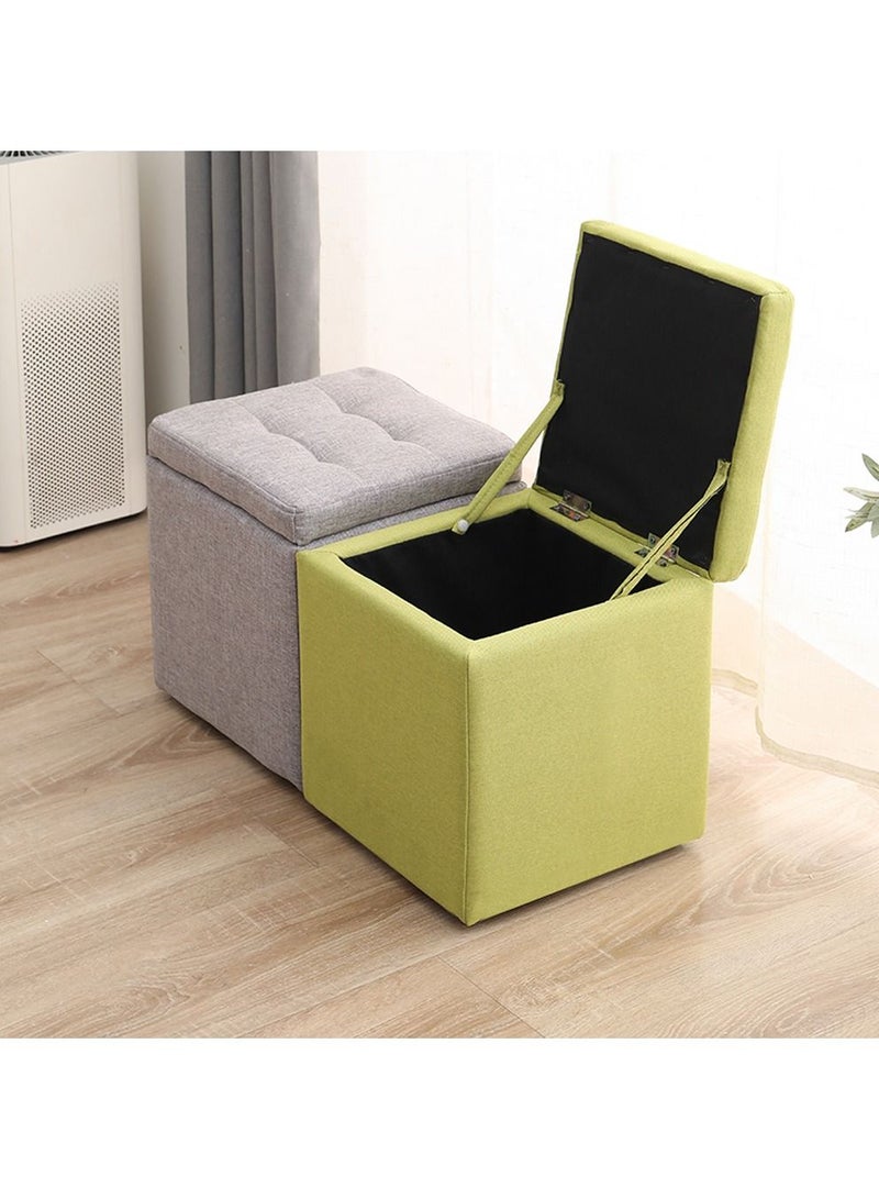 FFD Storage Ottoman Cube Foot Rest Stool Seat Foldable Storage Ottoman Square Chest Padded with Memory Foam Lid Stool Shoe Change Chair - Image 5