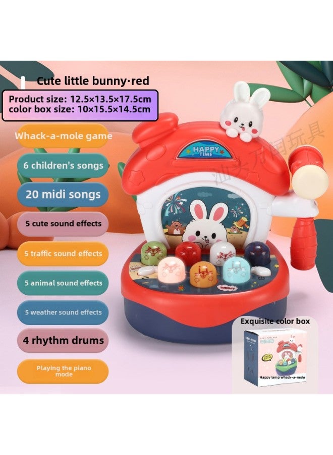 Hit The Gopher Children's Toys Boys And Girls 1 A 2 Years Old Baby Infant Early Education Benefit Intelligence Brain Interactive Tour-Color: Red Rabbit Beats Hamster (with 1 Hammer) - Image 1