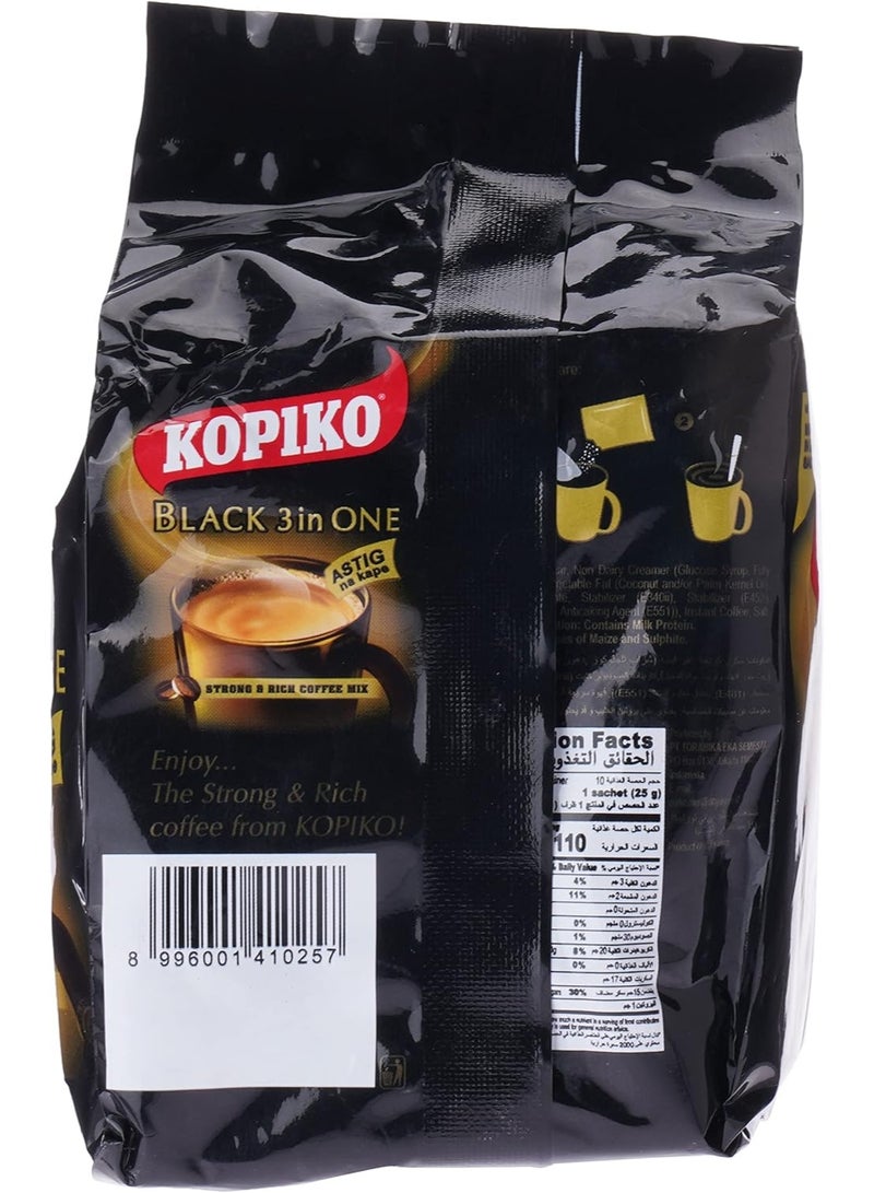كوبيكو بلاك قهوة فورية 3 في 1 قوية وغنية 10 ظرف × 25 جم –Kopiko Black - Image 3