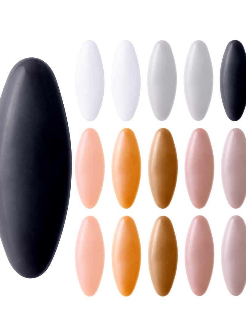 SOLARAE 16Pcs Hijab Pins, 2 Boxes Assorted Scarf Safety Pins, Brooch Pins Scarf Pins Clips Safety Locking Baby Cloth Nappy Pin for Women Muslim Scarf Clothing(Khaki+Black Grey Color) - Image 1