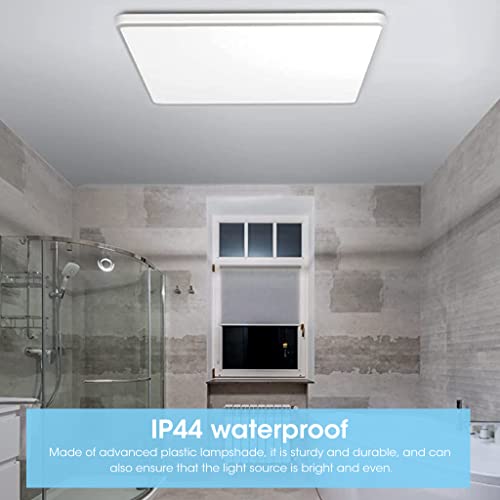 ELEPHANTBOAT ABS 24W LED Ceiling Light for Room Modern Minimalist Square 30 * 30cm Roof Light for Home Ceiling White Light Ceiling Light Flush Mounted Light (6500K) - Image 4