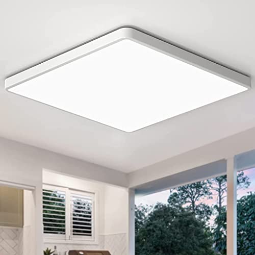 ELEPHANTBOAT ABS 24W LED Ceiling Light for Room Modern Minimalist Square 30 * 30cm Roof Light for Home Ceiling White Light Ceiling Light Flush Mounted Light (6500K) - Image 1