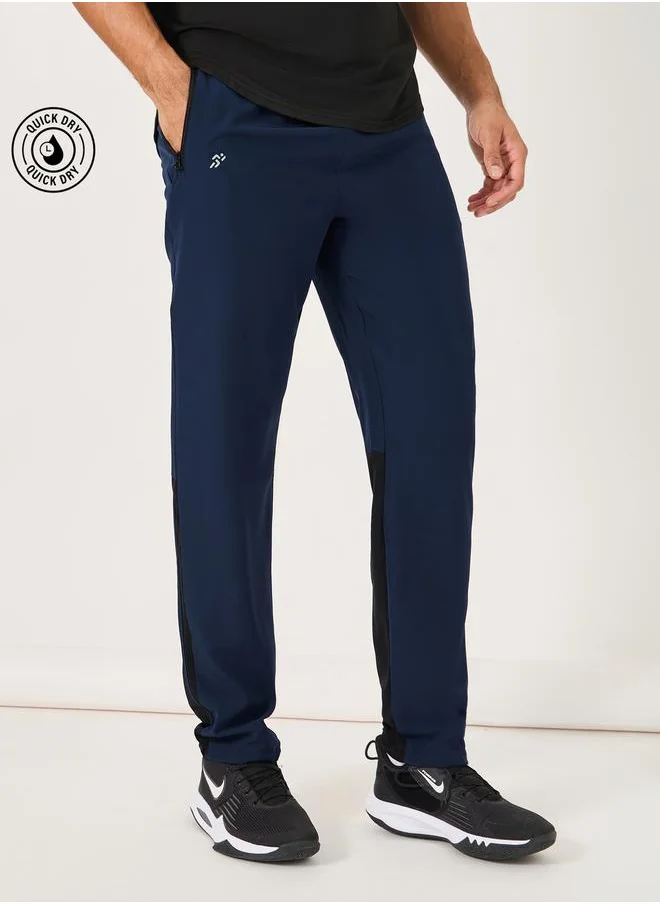 ستايلي 4-Way Stretch Contrast Panel Training Track Pants