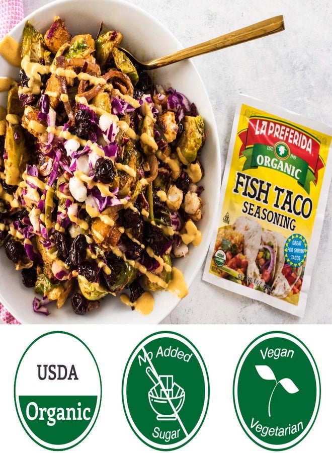 La Preferida Mexican Foods, Organic Fish Taco Seasoning, No MSG or Artificial Preservatives, 1 OZ (Pack of 3) - Image 4