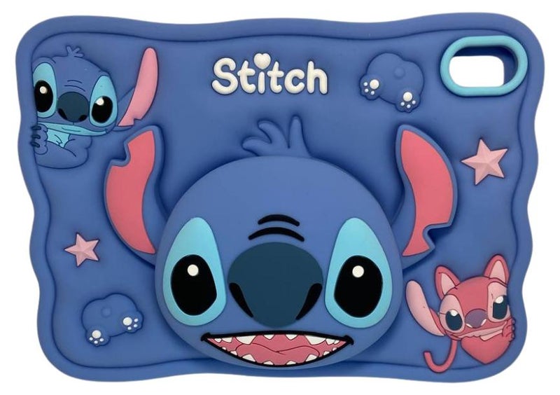 STITCH غطاء كرتوني 3D مع مقبض سيليكون حامل غطاء ميني 6 (طراز 2021، الجيل السادس (مع حبل) - Image 1