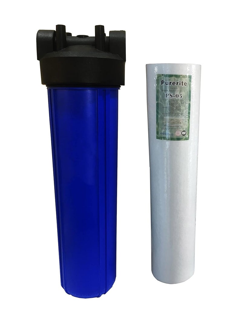 WELLON PURE Main Line Water Filter for Kitchen Bathroom Removes Mud Clay and Sand Particles 20 INCH JUMBO - Image 2