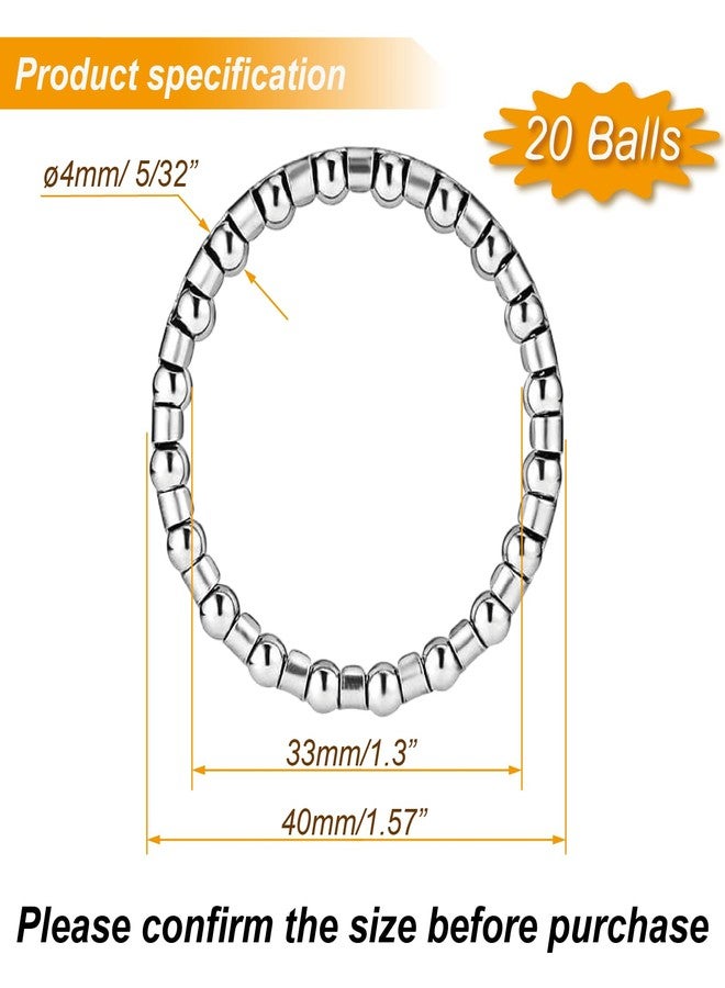 VANSIHO 5/32" x 20 Balls Bike Headset Bearings for Smooth Steering and Enhanced Performance,4pcs Bicycle Ball Bearing for MTB Bike 1-1/8" Headset Bearings Caged - Image 2