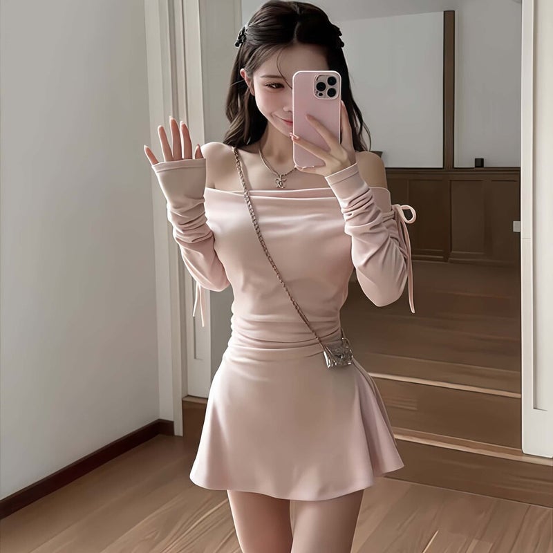 Hepburn style dress, elegant feminine daily styling - Image 2