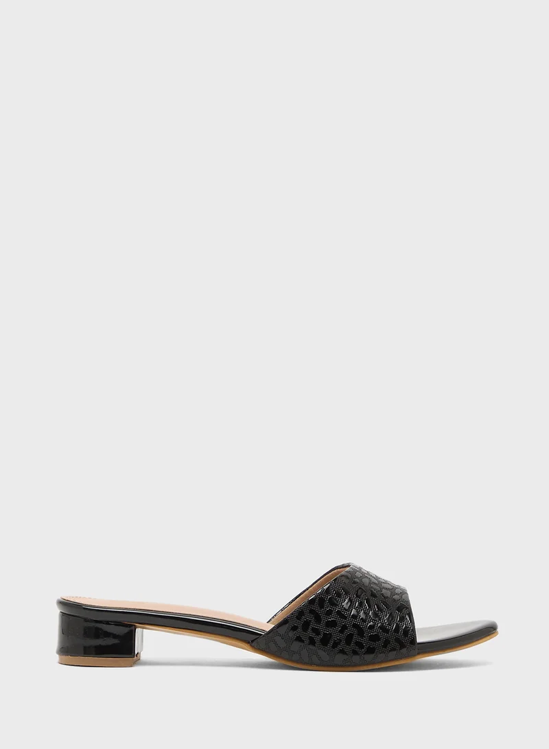 Pink Step Low Heeled Sandal