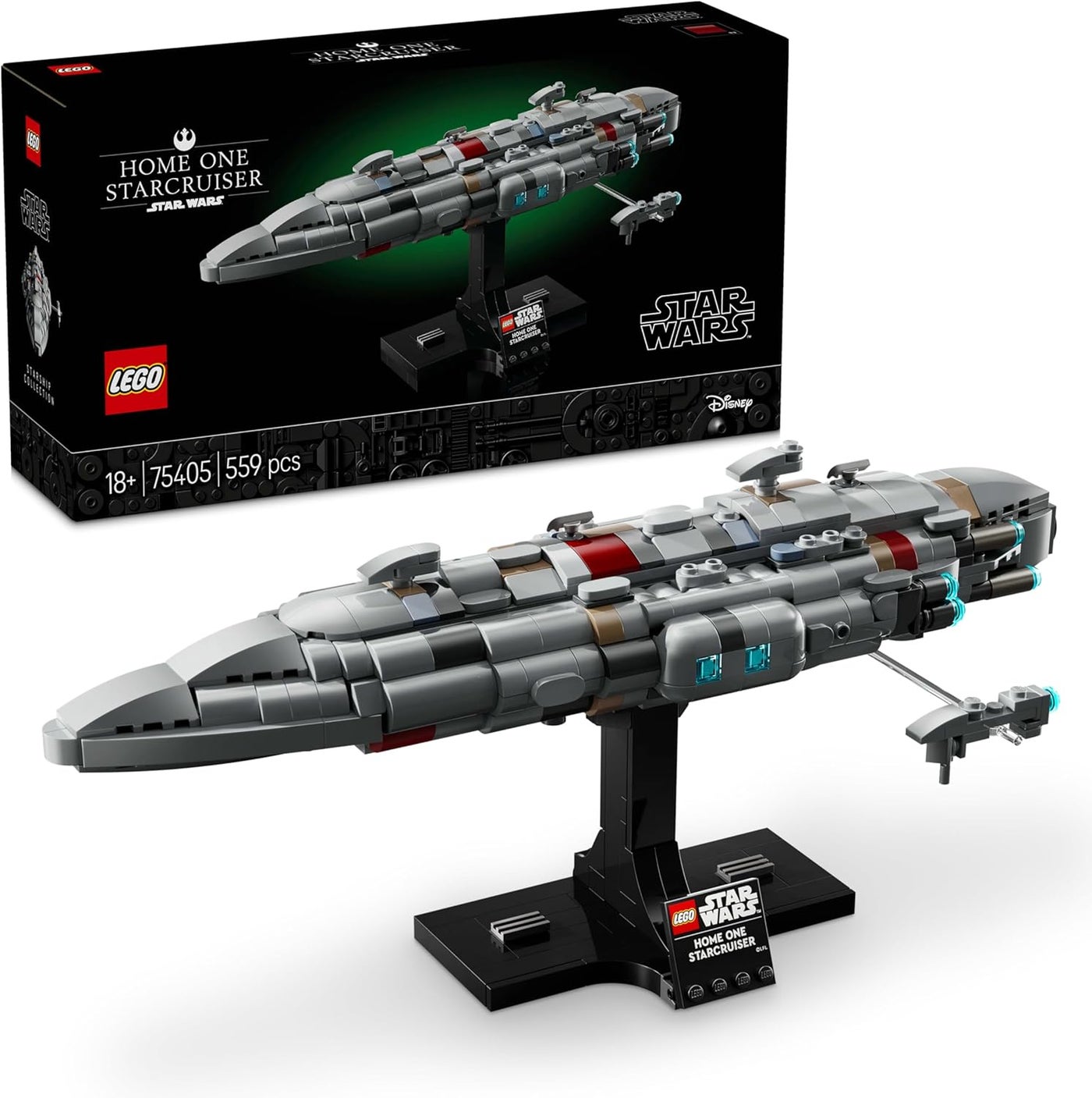 LEGO Star Wars 75405 Home One Starcruiser Building Set for Adults, Collectible Build-and-Display Starship Model with a Stand, Birthday Gift Idea for Men, Women and Teenage Fans of Return of The Jedi