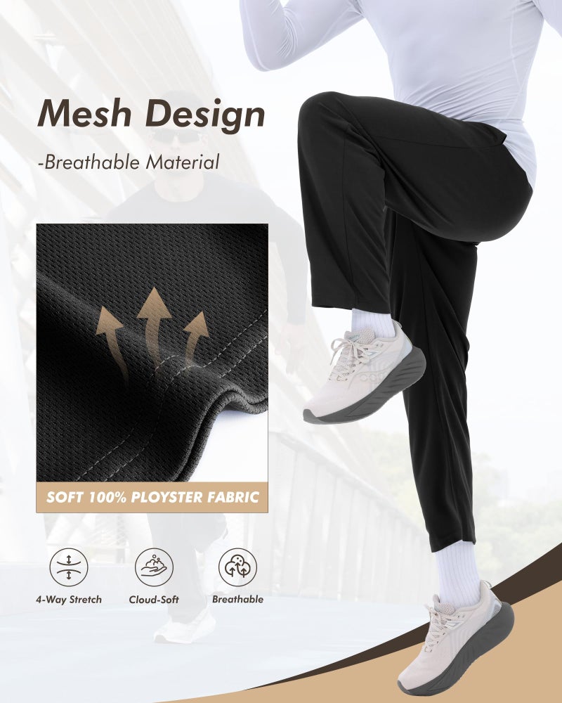 BOOJO 3 Pack Mens Sweatpants with Pockets - Mesh Open Bottom Athletic Joggers for Men Loose Fit Gym Workout Running Casual Pants - Image 3