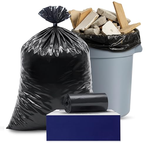 Plasticplace Contractor Trash Bags 42 Gallon │ 4.0 Mil │ Black Heavy Duty Garbage Bag │ 33” x 48” (50 Count) - Image 1