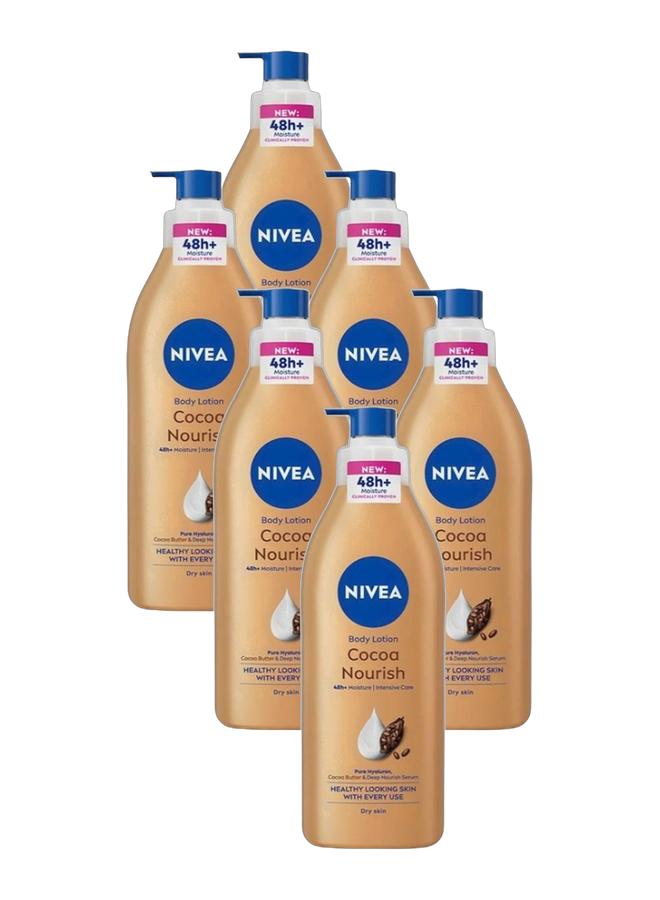 Nivea Body Lotion Cocoa Nourish 48+ Moisture 400ml Bundle 6 pieces - Image 1