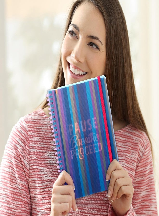 DOODLE A5 Spiral Notebook - Soft Wiro Binding with Elastic Band & Pen Holder | 160 Ruled Pages | Printed PP Cover | Ideal for School, College & Office - Peaceful Pause - Image 5