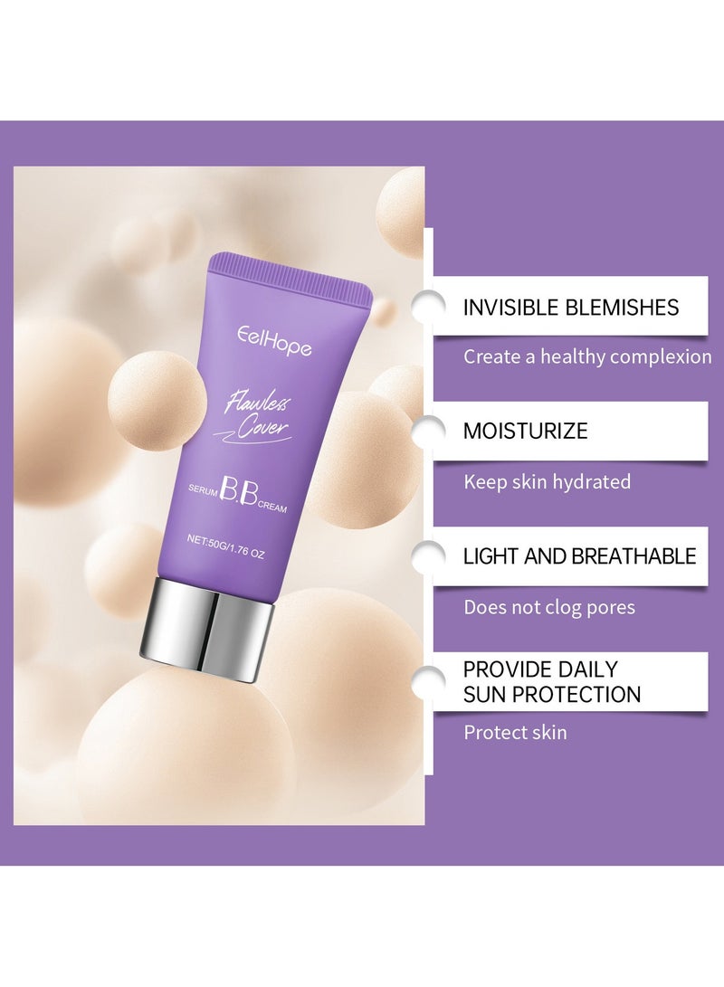 EELHOE Perfect concealer essence BB cream Natural color, BB cream, brightening skin, moisturizing foundation 50g - Image 2