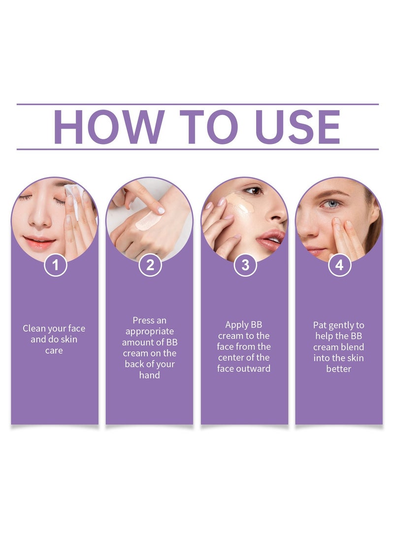 EELHOE Perfect concealer essence BB cream Natural color, BB cream, brightening skin, moisturizing foundation 50g - Image 5