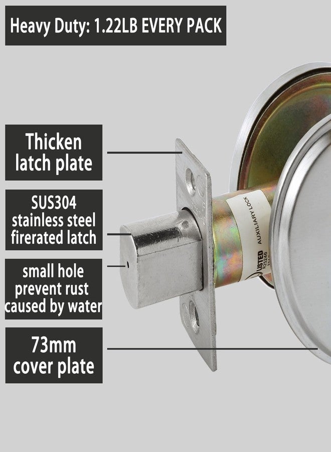 HISAFE in-Use/Vacant Commercial Deadbolt, Heavy Duty Satin Chrome Grade 2 Privacy Indicator Deadbolt for Bathroom/Office, UL3 Hour Fire Rated, Left&Right Handed, 2 3/4" Backset - Image 2