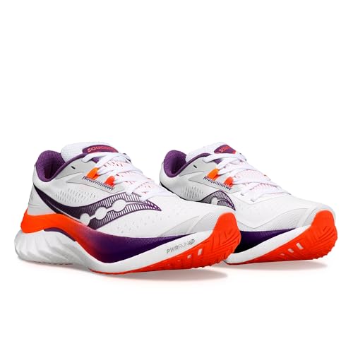 Saucony Women's Endorphin Speed 4 Sneaker, White/Violet, 9.5 - Image 2