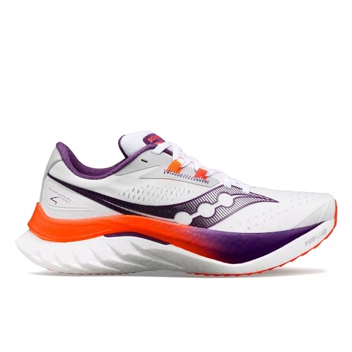 Saucony Women's Endorphin Speed 4 Sneaker, White/Violet, 9.5 - Image 1