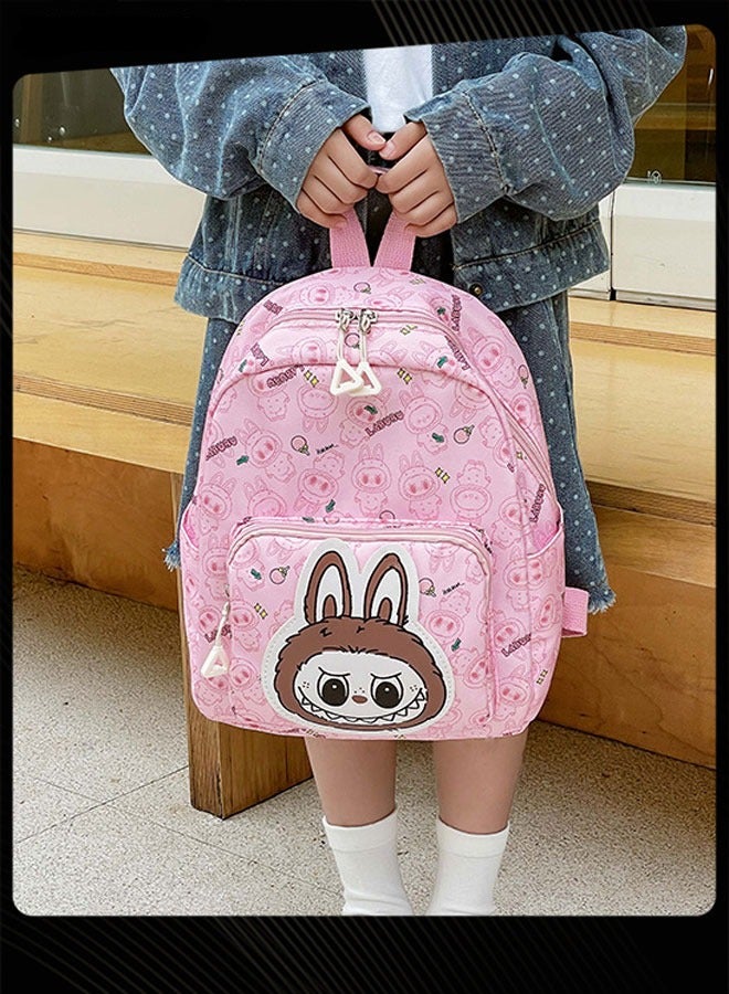 New Style Labubu Cartoon Lovely School Bag  Large Capacity Shoulder Backpack Wear-resistant Lightweight Student Backpack with Adjustable Straps for Kids - Image 1