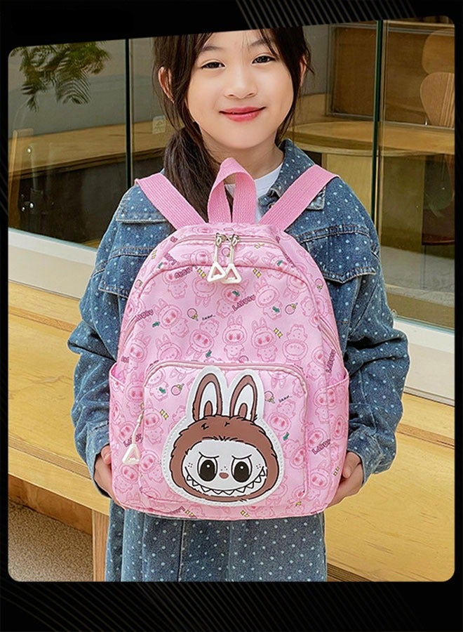New Style Labubu Cartoon Lovely School Bag  Large Capacity Shoulder Backpack Wear-resistant Lightweight Student Backpack with Adjustable Straps for Kids - Image 3