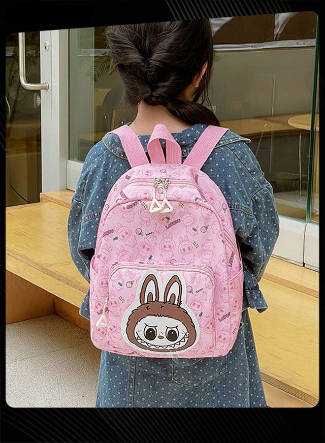 New Style Labubu Cartoon Lovely School Bag  Large Capacity Shoulder Backpack Wear-resistant Lightweight Student Backpack with Adjustable Straps for Kids - Image 4