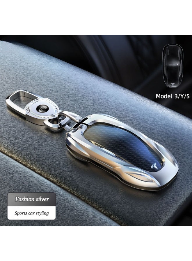 Tesla Suitable for Tesla card keys, model 3_Y_S_X updated version car metal protective cover, high-end car key protective cover - Image 1