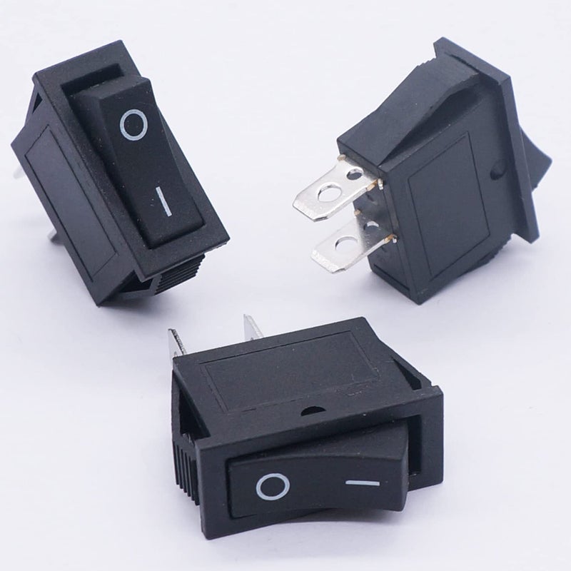 Twidec /5Pcs Rocker Switch 2 Pins 2 Position ON/Off AC 15A/125V 20A/12VDC SPST Car Boat Black Rocker Switch Toggle KCD3-101 - Image 3