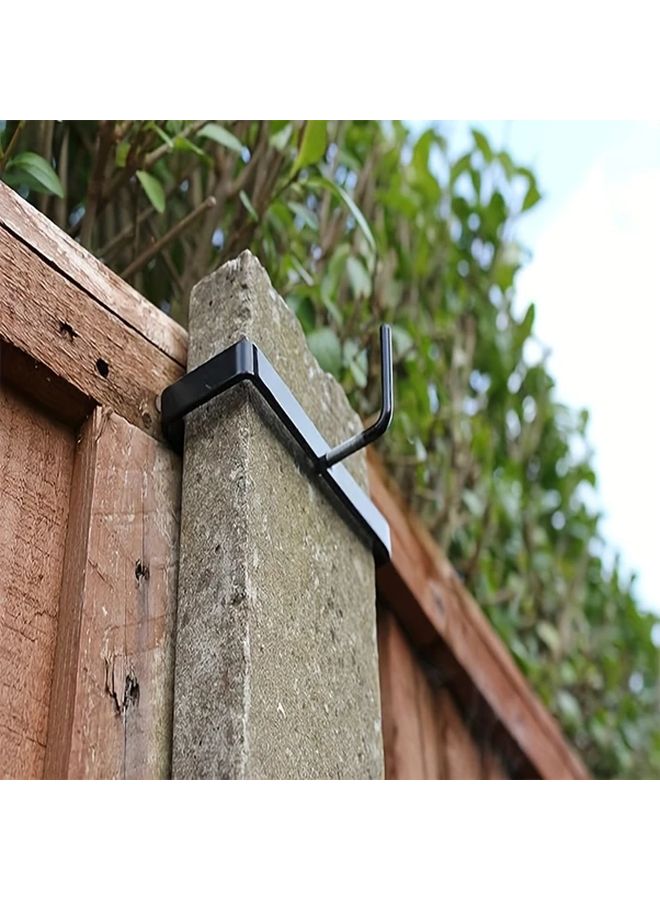 مشابك ثقيلة للوحات الخرسانة المعدنية لأعمدة السياج مقاس 4 بوصات مع قوس ثابت - Image 3